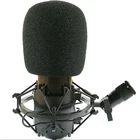 Пенка для микрофона губка для защиты ветрового стекла для профессиональной студии, мягкая, чехол для микрофона, 2 шт., шапка с микрофоном