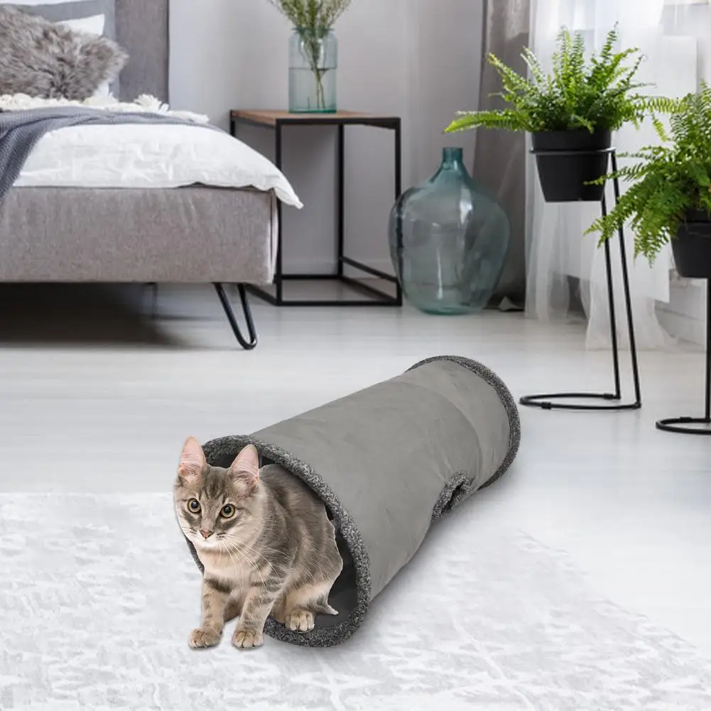 

Dropshipping Pet Cat Tunnel Toys For Cat Kitten Hole Foldable Fleece-lined Cat Tent Toy Kitten Toys Puppy Ferrets Funny Pet Toy