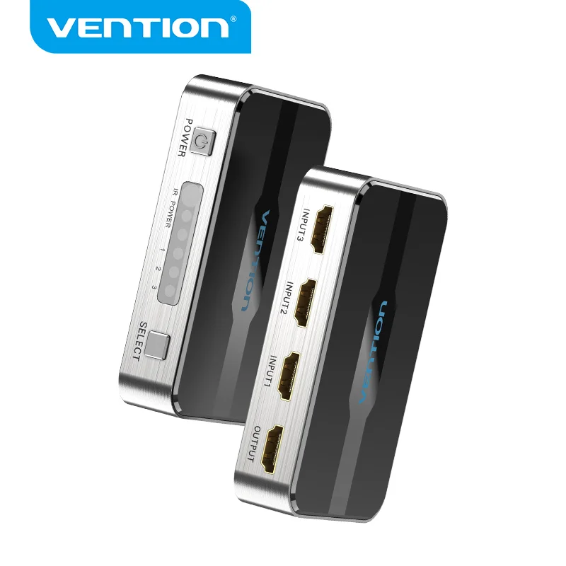 Коммутатор Vention HDMI 4K 3 в 1 разветвитель HDMI2.0 с дистанционным управлением для PS4 ПК