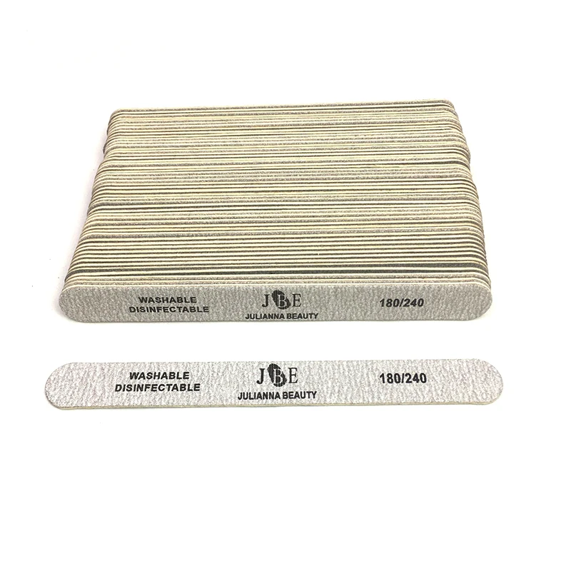 

100 pcs Wooden Nail File 180/240 Grey Sandpaper Buffer Block Professional Nail Files Pedicure Manicure UV Gel Polishing Tools