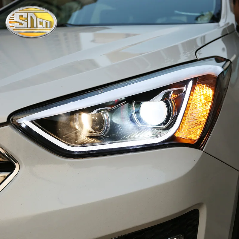 Автомобильный стильный светодиодный светильник для Hyundai Santa Fe IX45 2013 - 2015 DRL