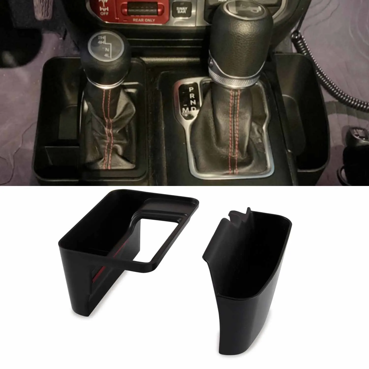 Коробка-органайзер с боковой коробкой передач для хранения Авто 2020-2020 Jeep Wrangler JL JLU