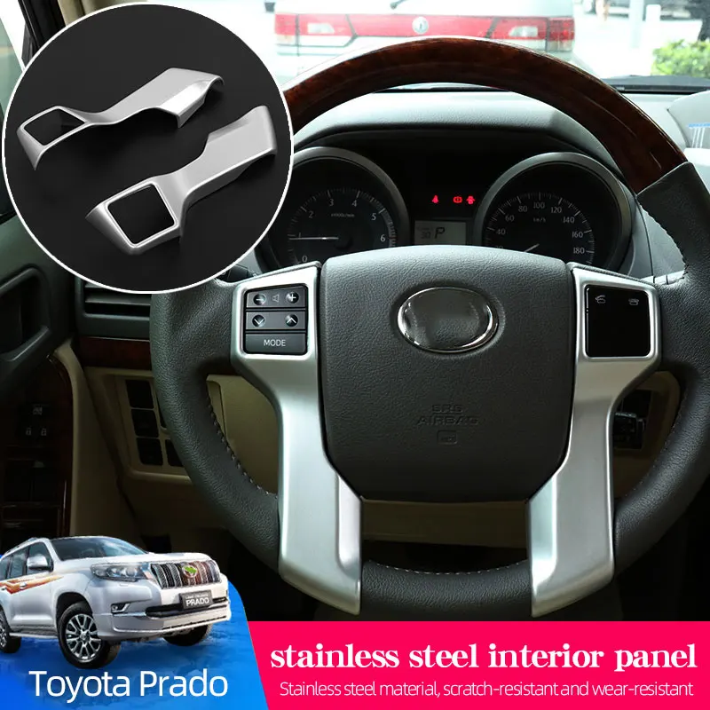 

Car Stainless Steel Interior Panel For Toyota Land Cruiser PRADO 2010-2021 Gear Panel Decorative Control Frame Accessories