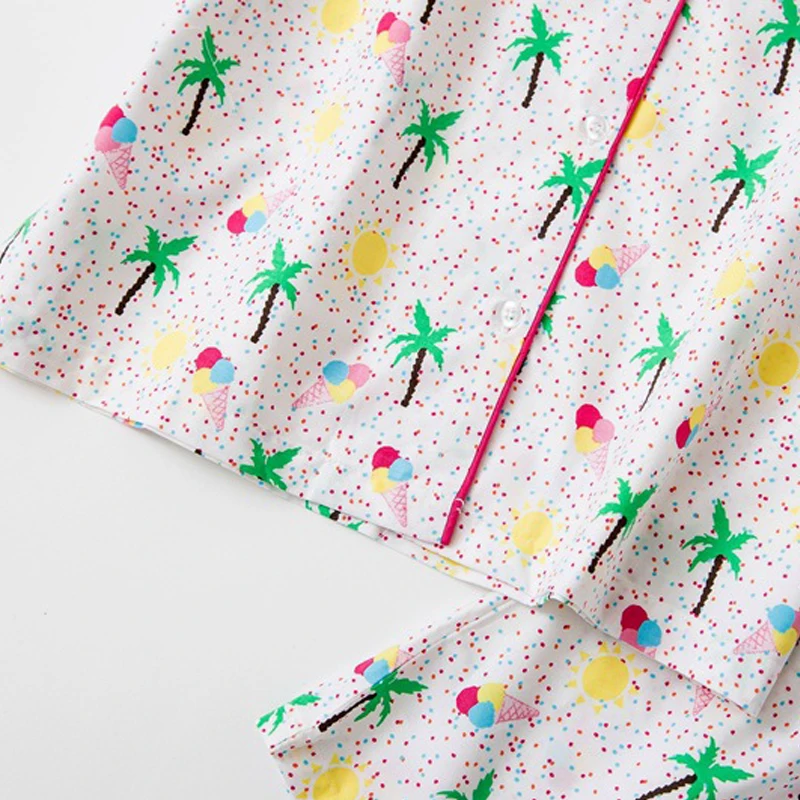 пижама женская летний хлопковый пижамный комплект новый женский короткий рукав