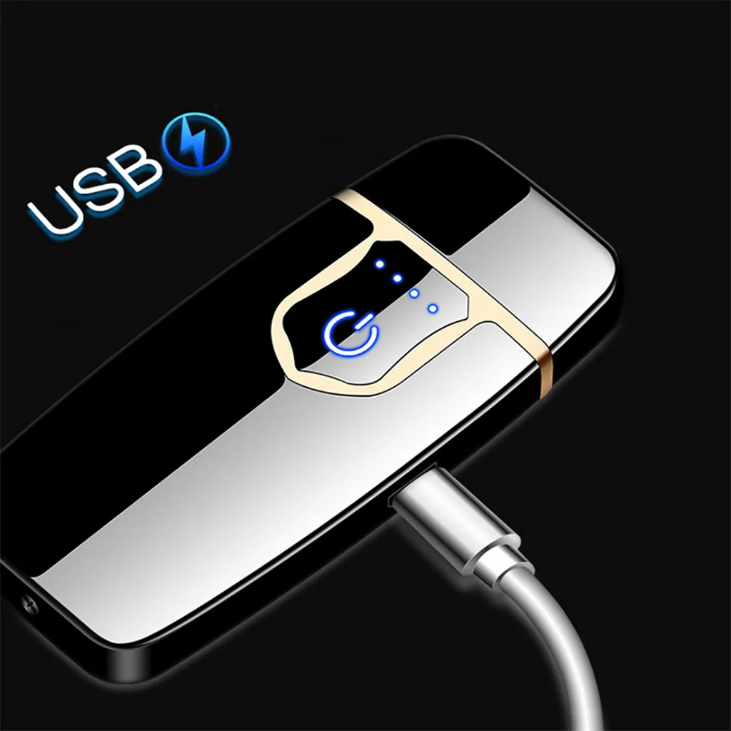 Новая беспламенная usb зарядка Зажигалка сенсорный экран электронное зажигание