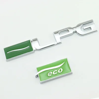 1X Green Silver Quality Metal Chrome LPG ECO Car Styling Refitting Emblem 3D Sticker Enviromental Protection for Chevrolet Cruze |