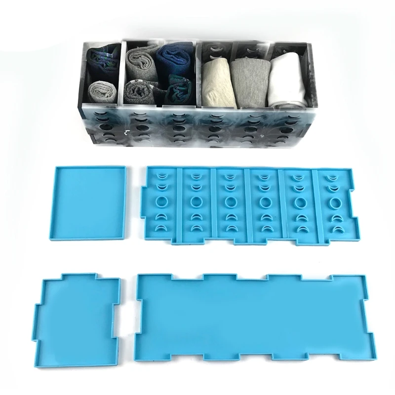 

1 Set Drawer Separated Division Free Combination Storage Box Epoxy Resin Mold Organizer Case Silicone Mould DIY Crafts Container