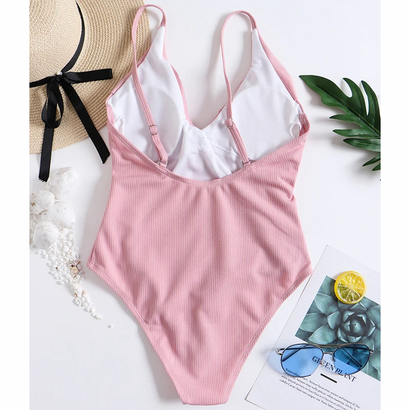 

Sexy One Piece Swimsuit Women Swimwear Push Up Bodysuit Ruffle Bathing Suit High Waist Beach Wear Yellow Swimsuit Bathers Female
