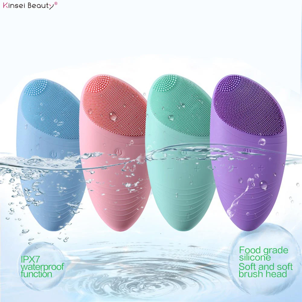 Щетка для очищения лица электрическая Массажная щетка силиконовая звуковая