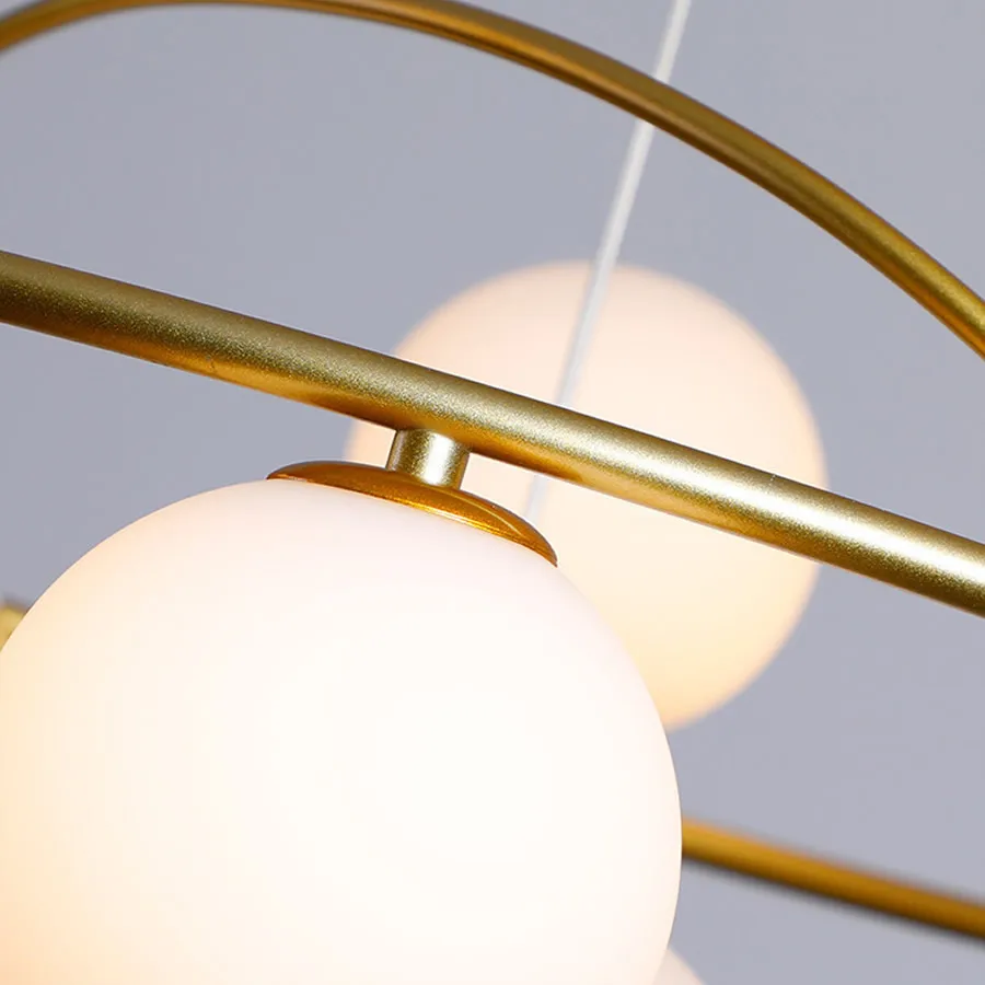 Creative Planet Pendant Light Circular Glass Ball Ceiling Hanging Living Room Lighting Fixture Dining Lamp | Лампы и освещение