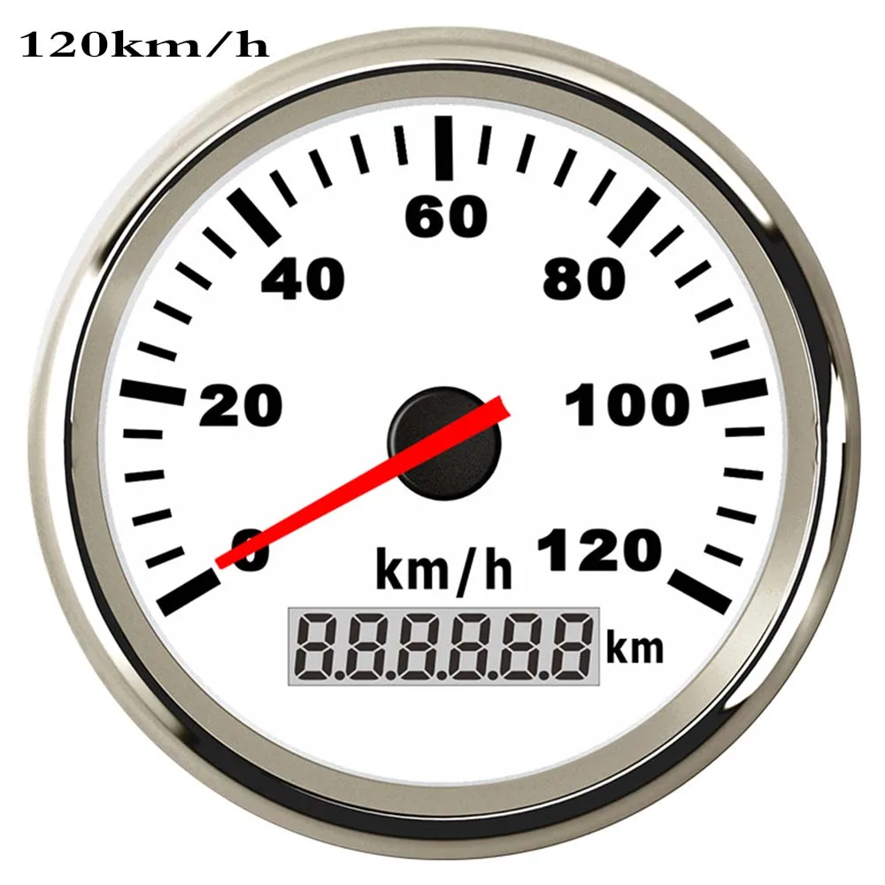 120KMH 85 мм 200 км/ч Автомобильный мотор, водонепроницаемый цифровой скоростной измеритель скорости для лодочного автомобиля - Цвет: 120KMH