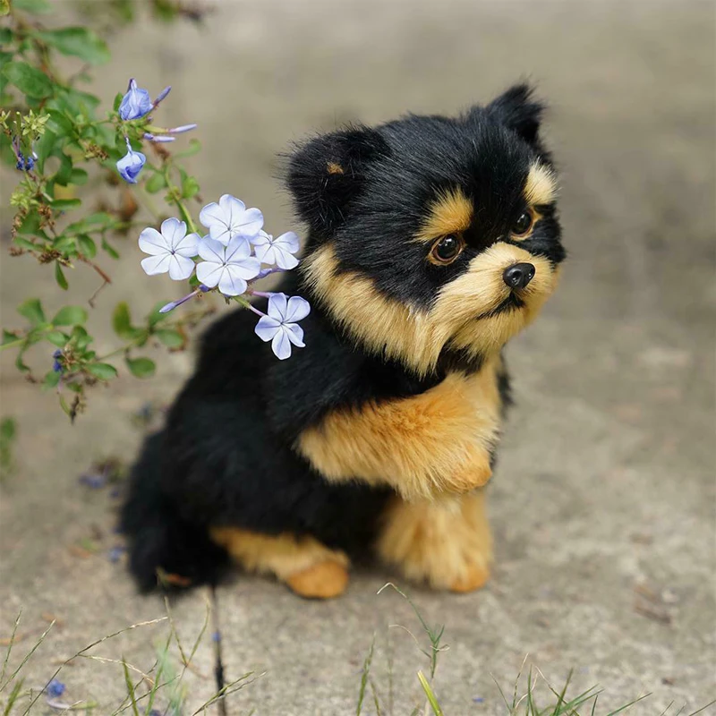 Реалистичная 3D имитация собаки плюшевая йоркширская кукла Мягкое Животное