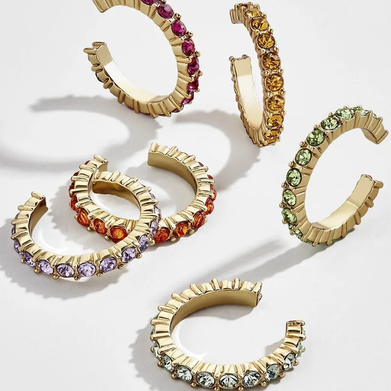 6 шт./компл. модные ушные манжеты в богемном стиле штабелируемые С-образные