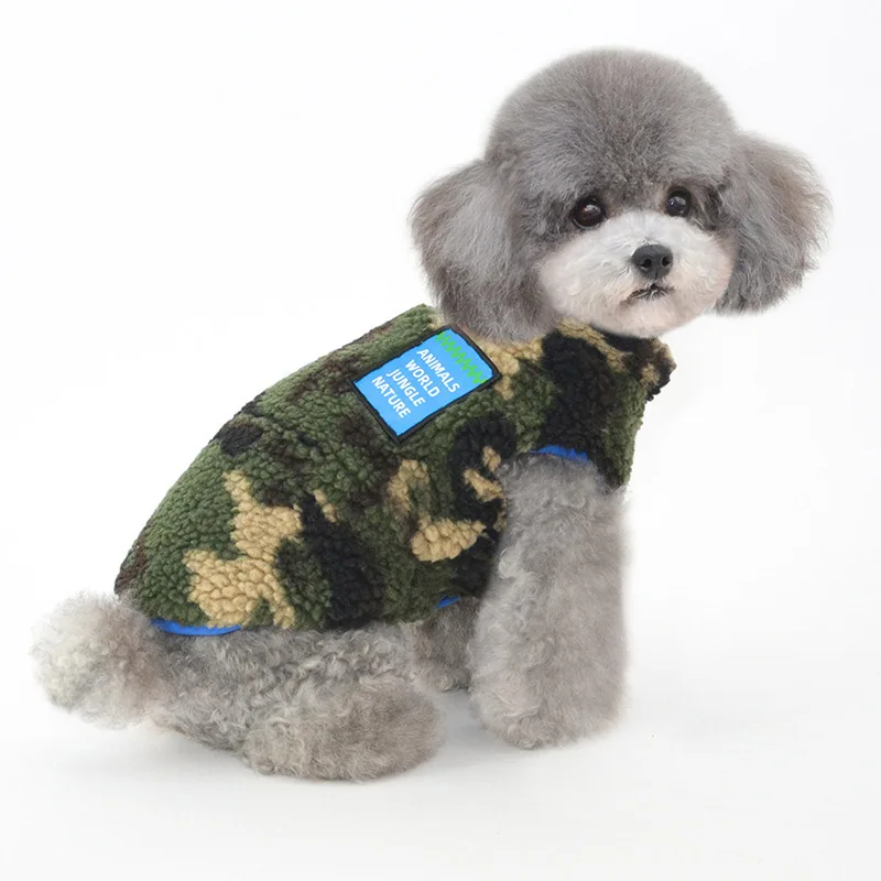 

Зимний жилет для собак, теплая зимняя одежда для собак, флисовая куртка на молнии для домашних животных, пальто для маленьких и средних соба...