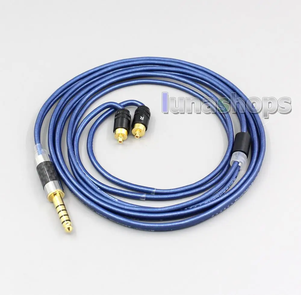 LN006474 Blue 99% Pure Silver XLR 3.5mm 2.5mm 4.4mm Earphone Cable For Sony IER-M7 IER-M9 IER-Z1R