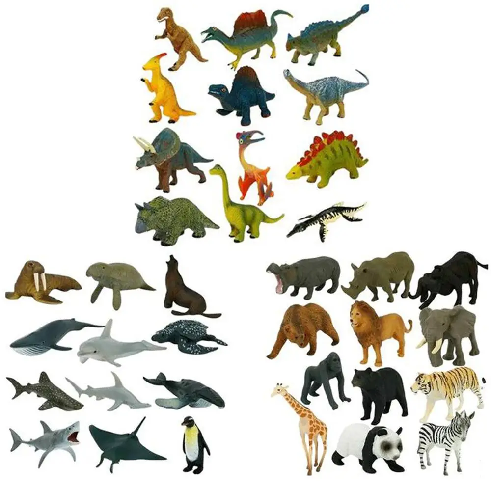 

12 шт./компл. новые Обучающие игрушки, мини-модели диких животных, динозавры, Имитация животных в морском стиле