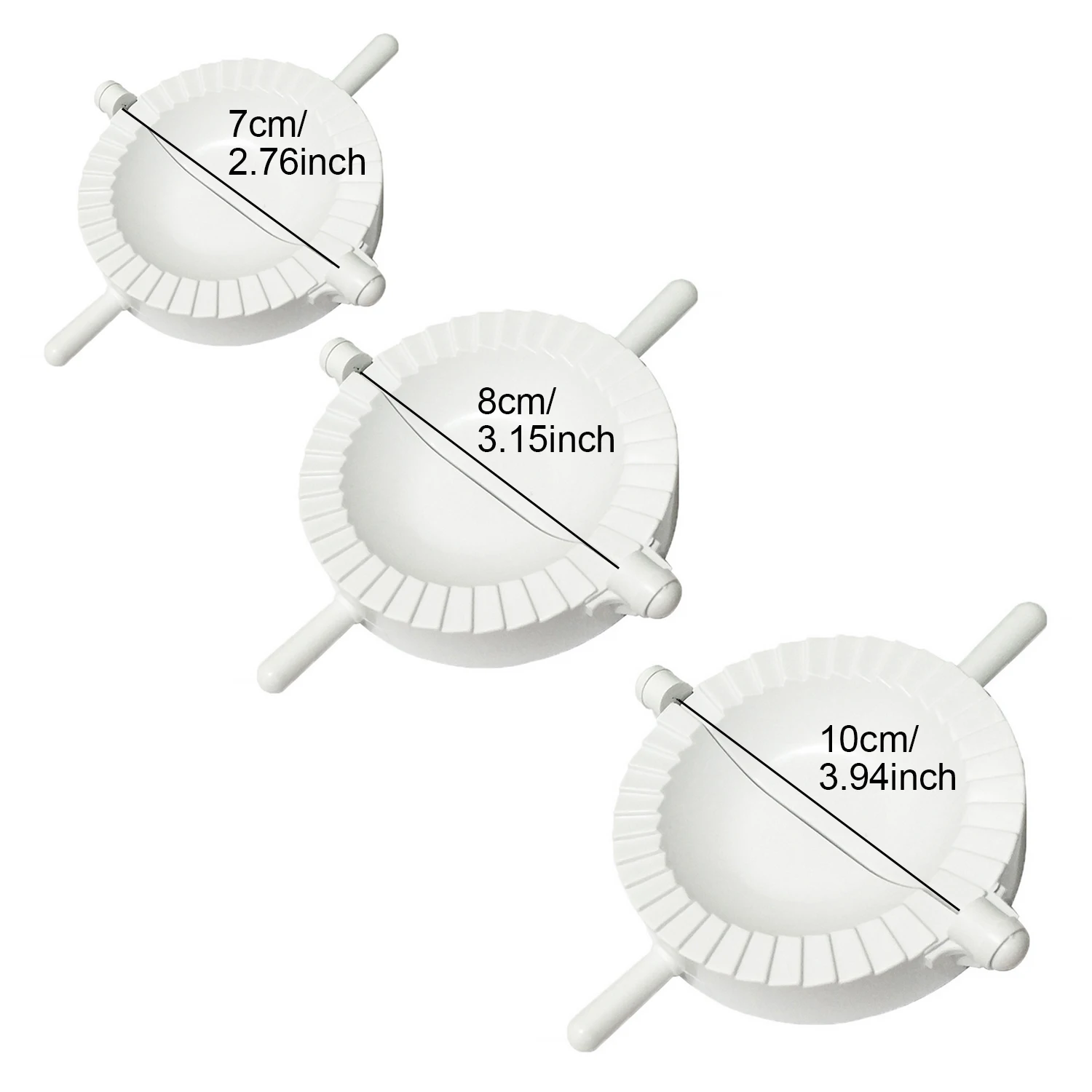 Behogar 3 шт. DIY клецки создатель инструмент китайские резца форма для равиоли тесто