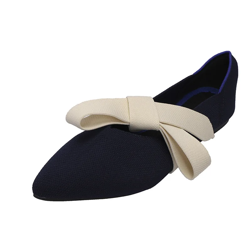 

Women Autumn Princess Shoes 2021 Weave Pointed Breathable Flats Soft Sole Boat Shoes Loafers Women Zapatos De Mujer