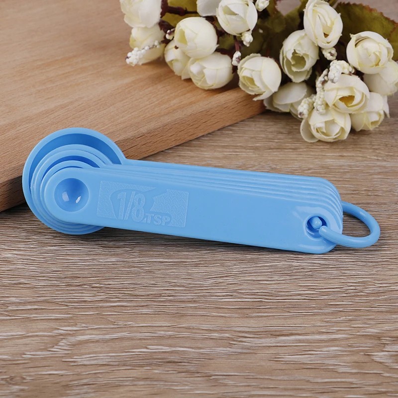 

6Pcs/Set Plastic Measuring Cups Measuring Spoon Kitchen Tools Measuring Set Tools For Baking Coffee Tea Random Color