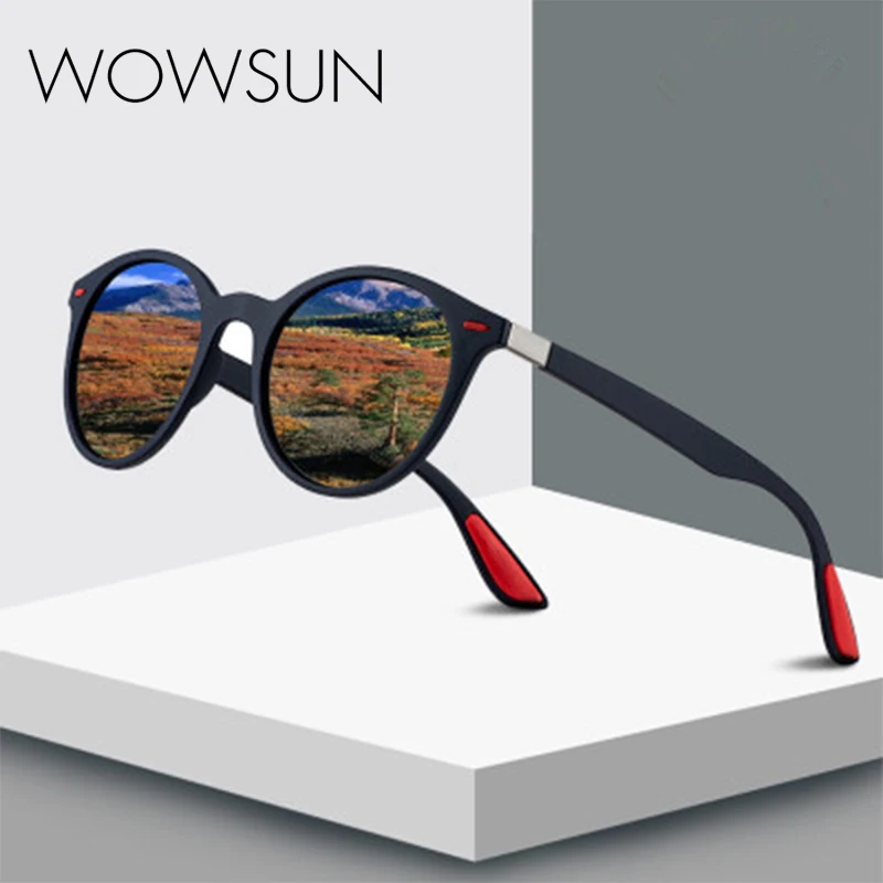 

Polarized Coated Sunglasses Driving Mirror Coated Unisex Sunglasses Round