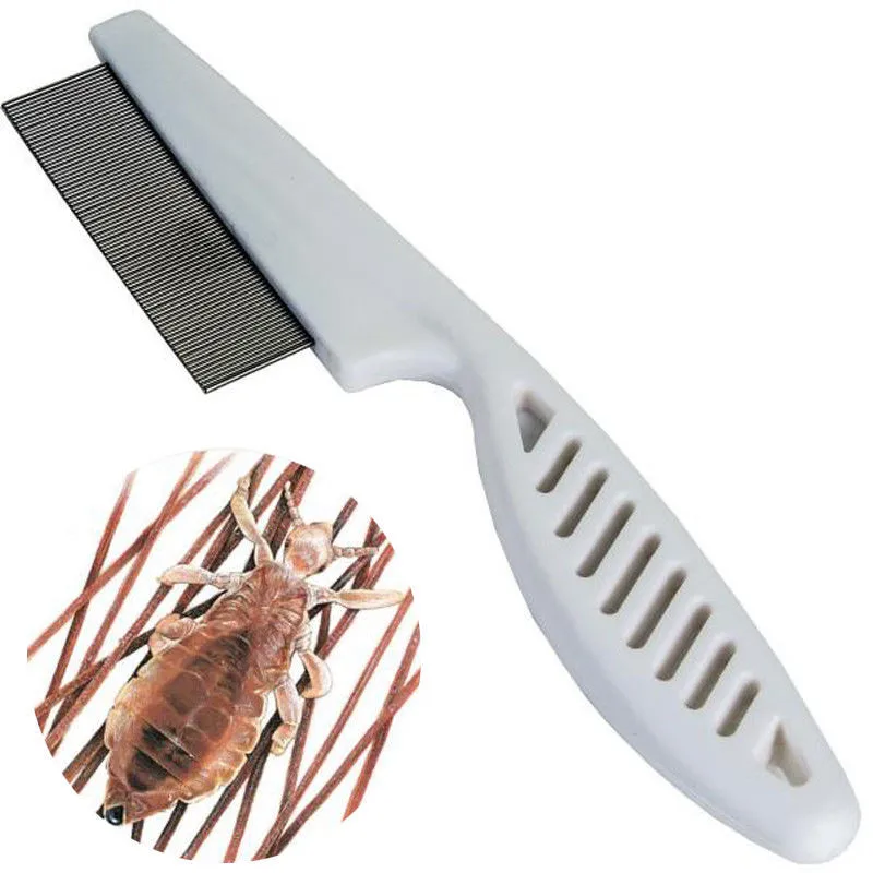 

Cat Dog Metal Nit Head Hair Lice Comb Fine Toothed Flea Flee Handle For Pet tool