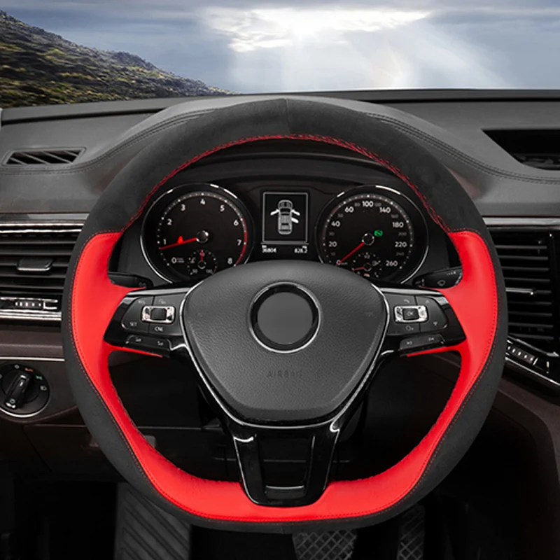 Черное замшевое Автомобильное рулевое колесо APPDEE для Volkswagen VW Golf 7 Mk7 новое поло
