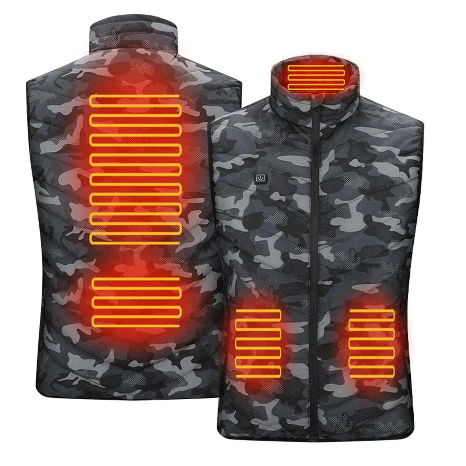 Графеновый 5-9-зонный жилет с подогревом для мужчин и женщин мужские жилеты