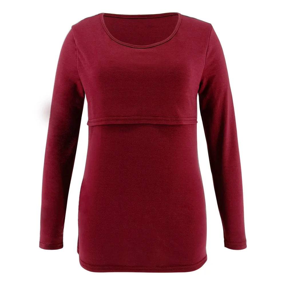 Размера плюс топы для беременных и кормящих матерей футболки одежда подростков