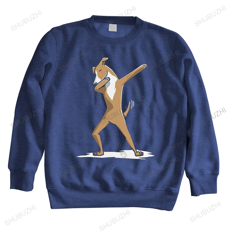 

Funny Greyhound Dabbing sweatshirts Men long sleeve Crewneck Cotton hoody Leisure Dog Dab Dance Move sweatshirt Tops Fit Clothes