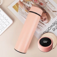 500ml smart insulated mug stainless steel led temperature display vacuum cup for home school office