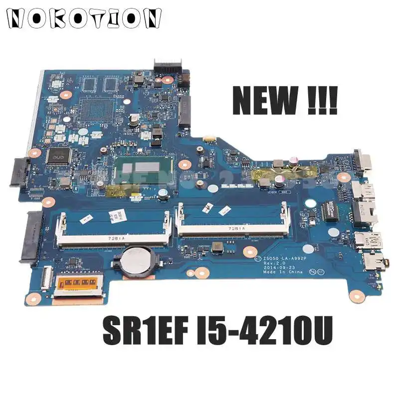 

Новая материнская плата NOKOTION для ноутбука HP Pavilion 15-R SR1EF I5-4210U CPU DDR3L 761535-501 761535-001 ZSO50