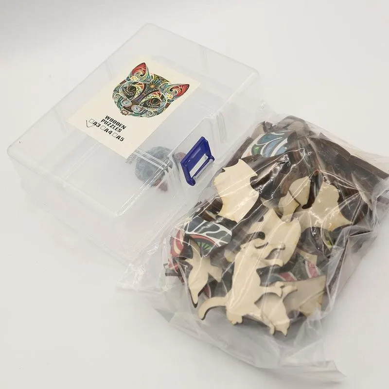 Деревянный пазл с животными Сова петух бык сделай сам деревянные головоломки для