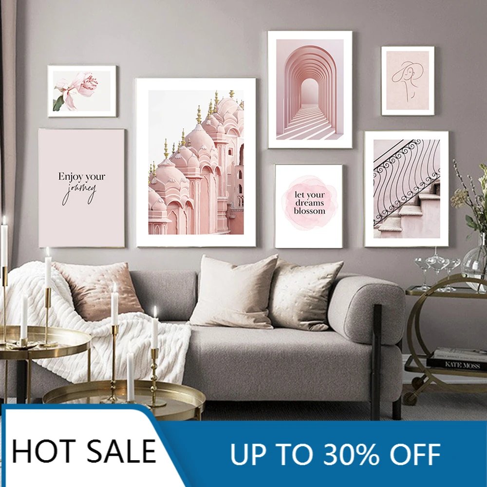 Декор для комнаты девочки в розовом стиле художественная настенная Картина на