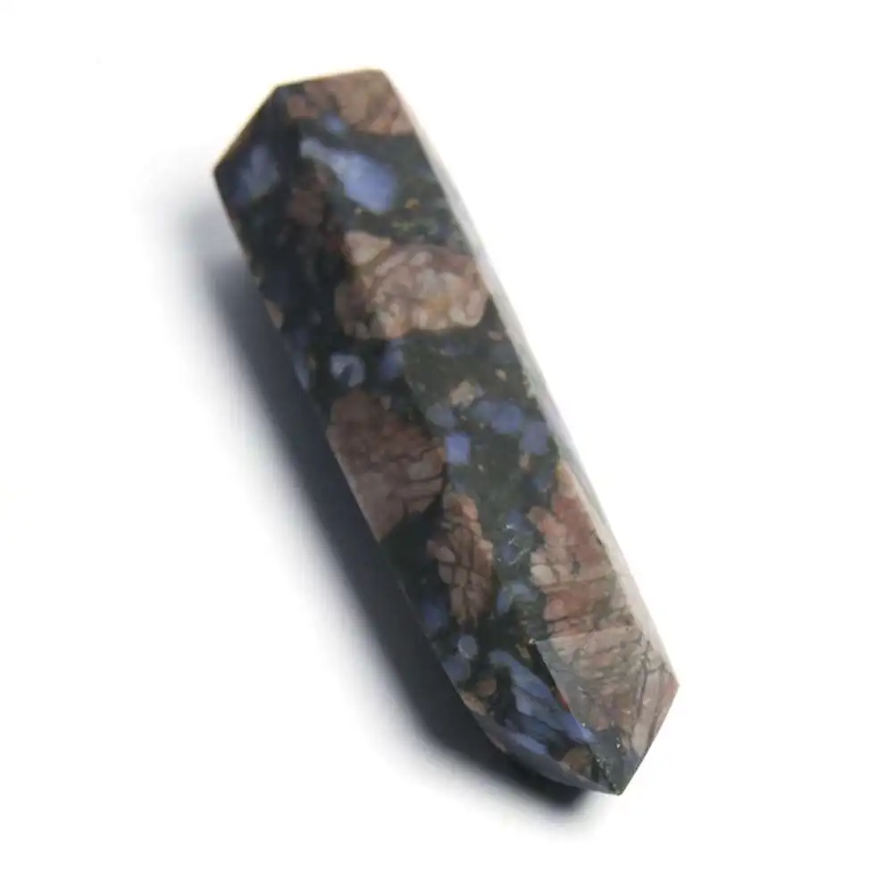 

1x Natural Blue Amphibole Crystal Column Rough Stone Ornaments