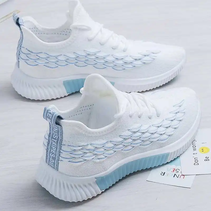 

Women's Sports Shoes Breathable Low Top Ladies Sneakers Lace Up Anti-skidding Women Sport Shoes Thick Bottom Woman Sneakers 242G