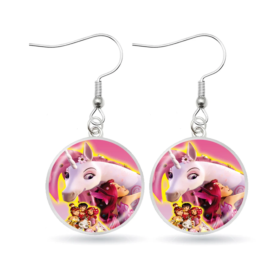 Модные серьги с героями мультфильмов Миа и я Pegasus фея аниме косплей Йо висячие