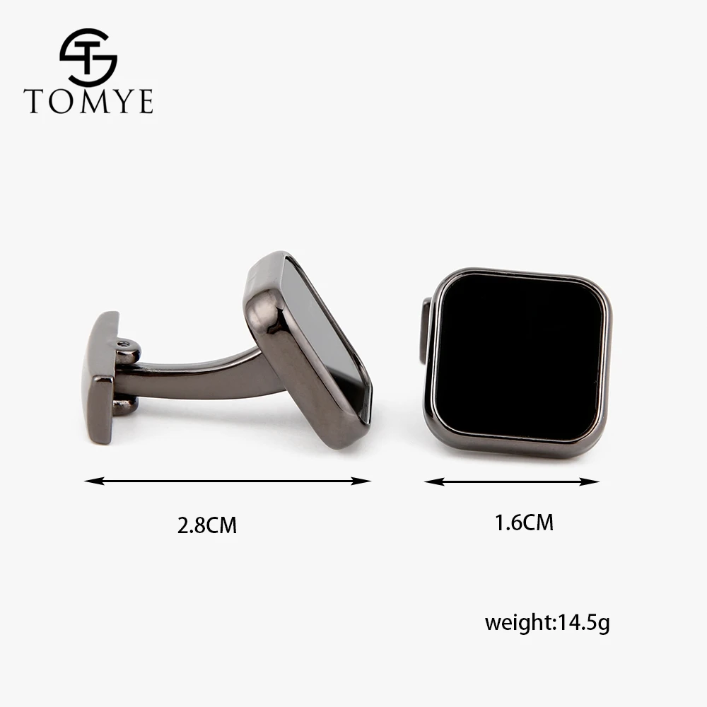 Запонки для мужчин TOMYE XK19S087 черные квадратные запонки премиум класса с высокой