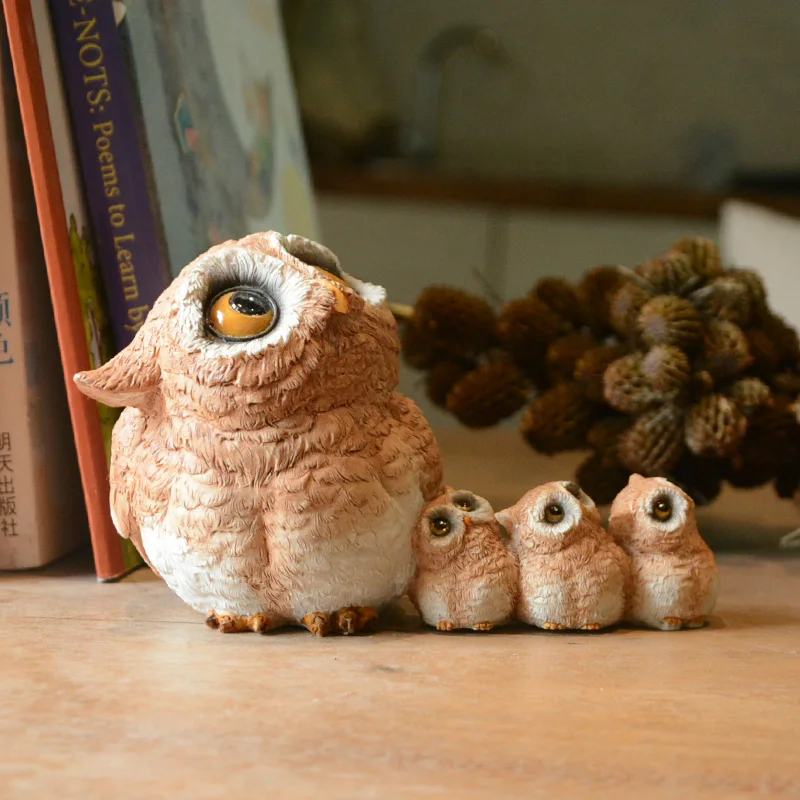 

Everyday Collection Owl animal Figurine Modern Crafts home Decoration accessories miniature garden tabletop Shelves ornament