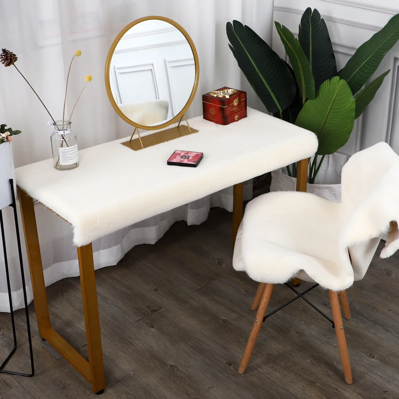 Ковер для спальни из искусственного меха кролика белый мягкий пушистый ковер