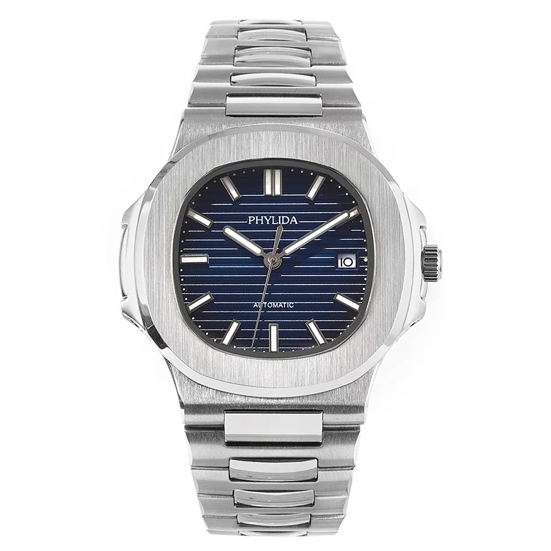 Мужские наручные часы 40 мм с синим циферблатом из полипропилена роскошные