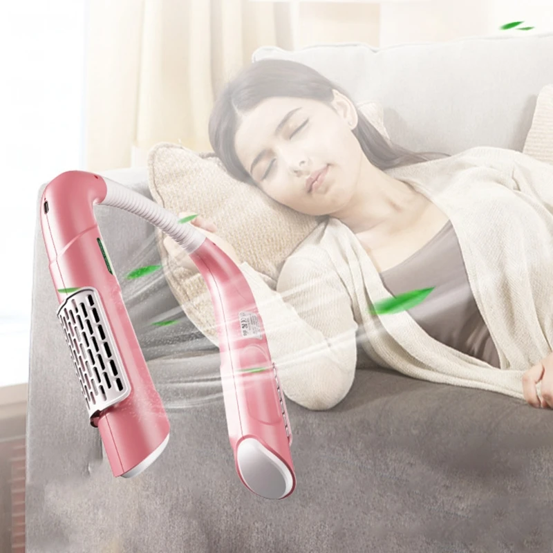 

Mini Hanging Neck Fan Rechargeable Adjustable Bladeless Weararble USB Fan 3 Hs Quickly Charged for Travel Camp Gym
