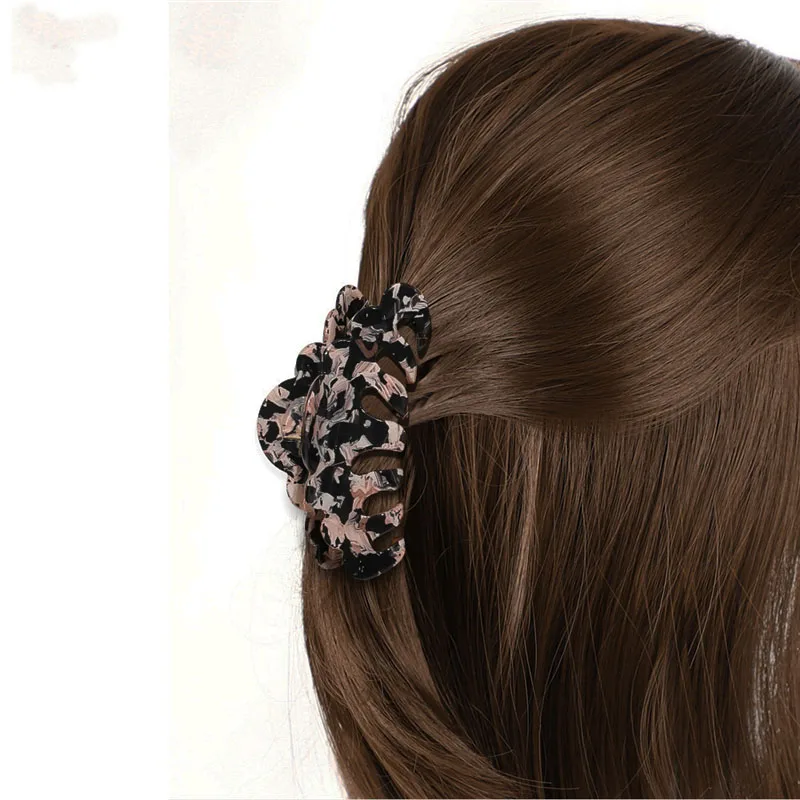

10cm Large Acetate Hair Claw for Women Girls Barrettes Hair Crab Hairpin Clear Hair Clip Claw Clamp Hair Accessories