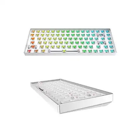 Набор для клавиатуры, игровая механическая клавиатура с 84 клавишами, RGB подсветка, горячая замена, корпус из алюминиевого сплава, Type-c, "сдела...
