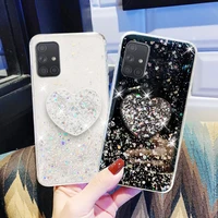 for samsung a51 a71 a70 a50 a21s a02 a12 a41 a40 a31 a20e case glitter holder cover for samsung a7 2018 j6 j4 a6 a8 plus cases