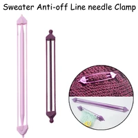 13 520cm e type abs knitting needles sweater anti off line needle clamp inside spare anti drop pin buckle clip quality tools
