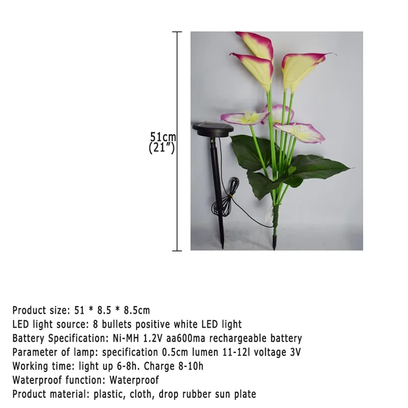 

BROTHER Solar Outdoor Garden Lawn Light Lotus Horseshoe Simulation Ground Light LED Landscape Light Decoration