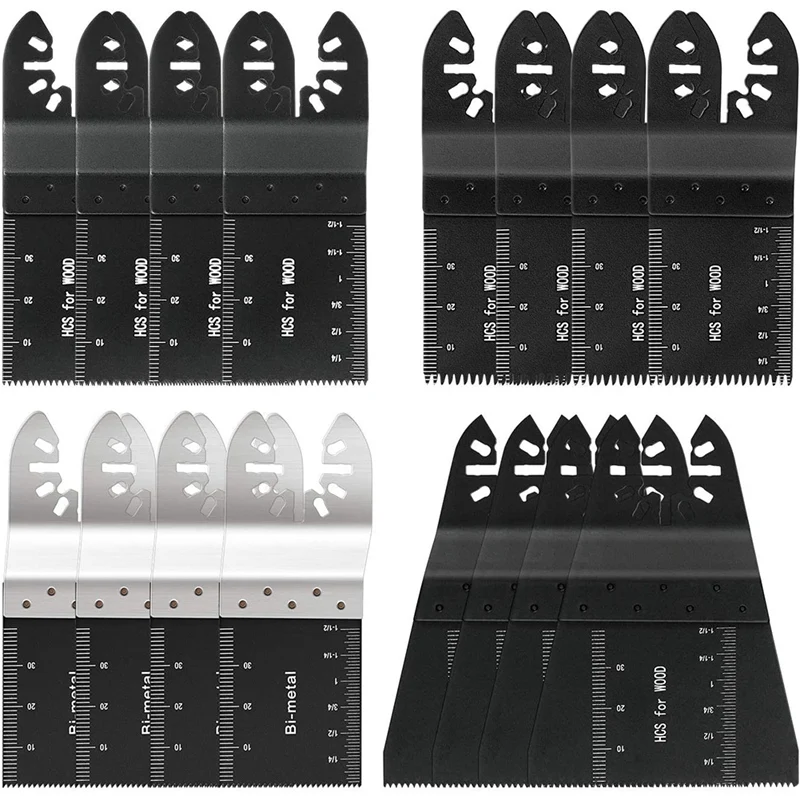 

Mix Oscillating Saw Blades,Wood/Plastic Universal Quick Release Oscillating Saw Blades Saw Blade 16Pcs