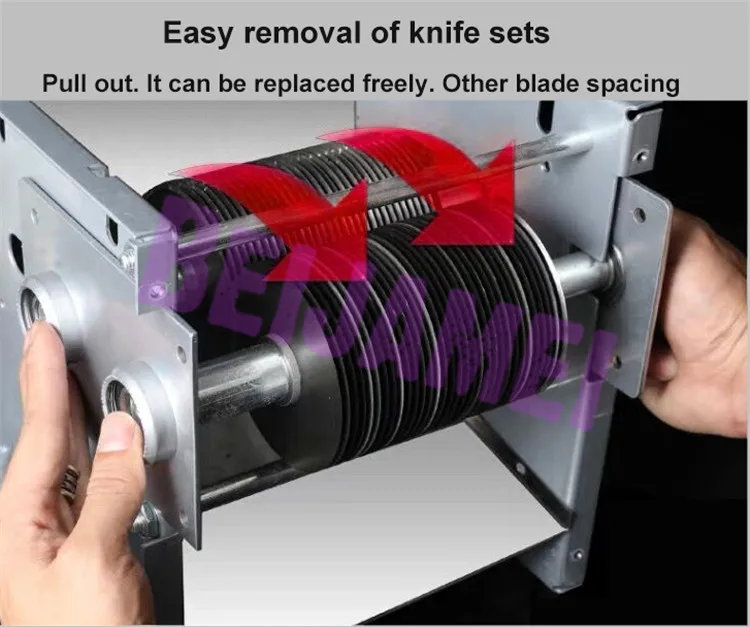 BEIJAMEI New Electric Meat Slicer Cutter Commercial Home Meat Slicing Machine Automatic Meat Cutting Mincing 150 KG/H