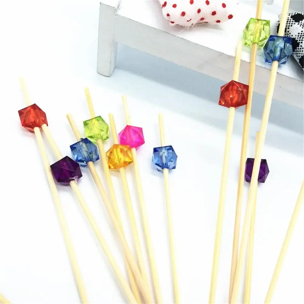 100 шт. коктейльные палочки ручной работы с кристаллами квадратные бусинами