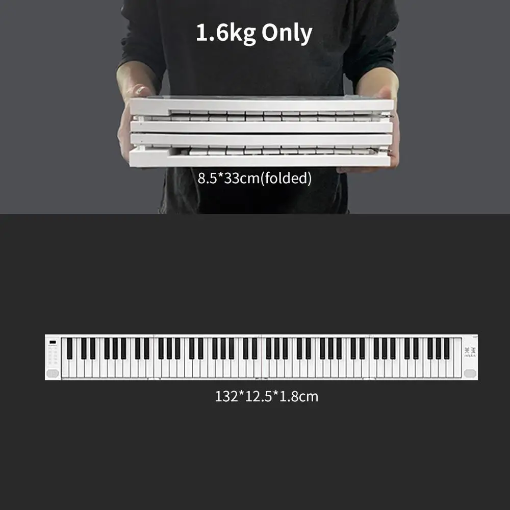 Уличная портативная складная клавиатура для пианино электронное 88 клавиш midi